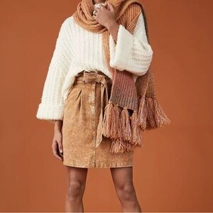 Anthropologie Pilcro Paperbag Waist Mini Skirt